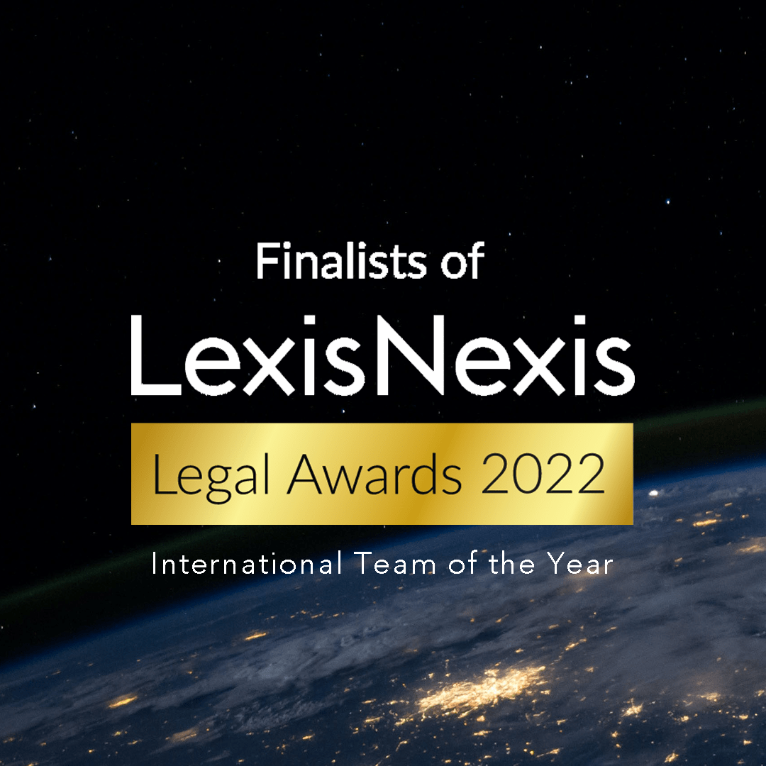 360 Law Group shortlisted for LexisNexis “International Team of the Year” 2022