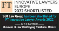 360 Law Group Shortlisted for FT Innovative Lawyer Awards 2022