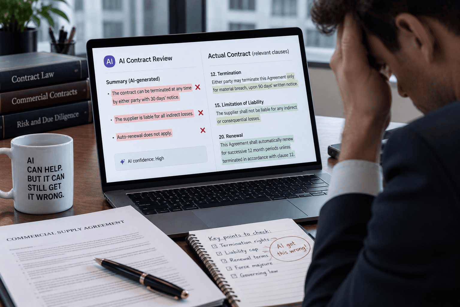 Using AI to Review Contracts: What Can Go Wrong